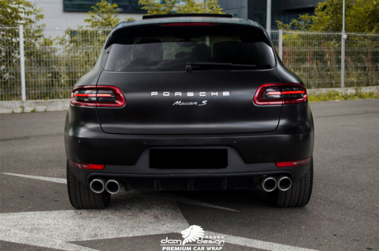 Porsche Macan S Satin Black Wrap - DCM Design